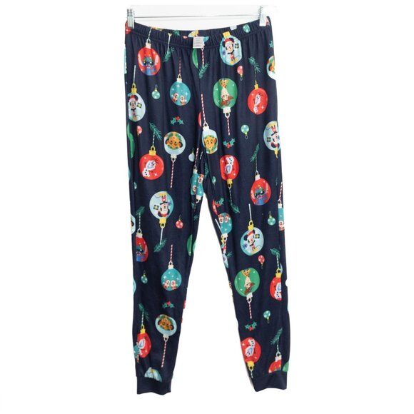 Disney Size M Christmas Ornament Lounge Pajama Pants Soft Festive Cartoon Charac - Picture 1 of 8